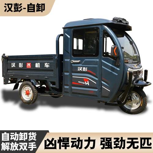 三轮电动拉货三轮车货车液压自卸翻斗货运爬坡电动三轮车载重拉货