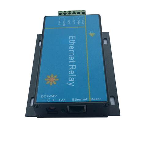 工业级2路网络继电器 以太网IP控制器智能家居 常开常闭继电器PLC