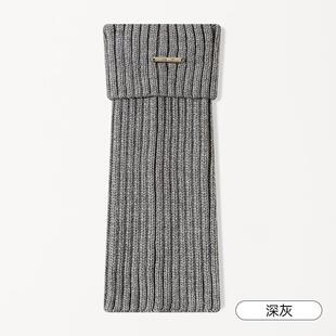 韩系针织复古修饰袜靴针织堆堆袜套米色喇叭流光秋季月子