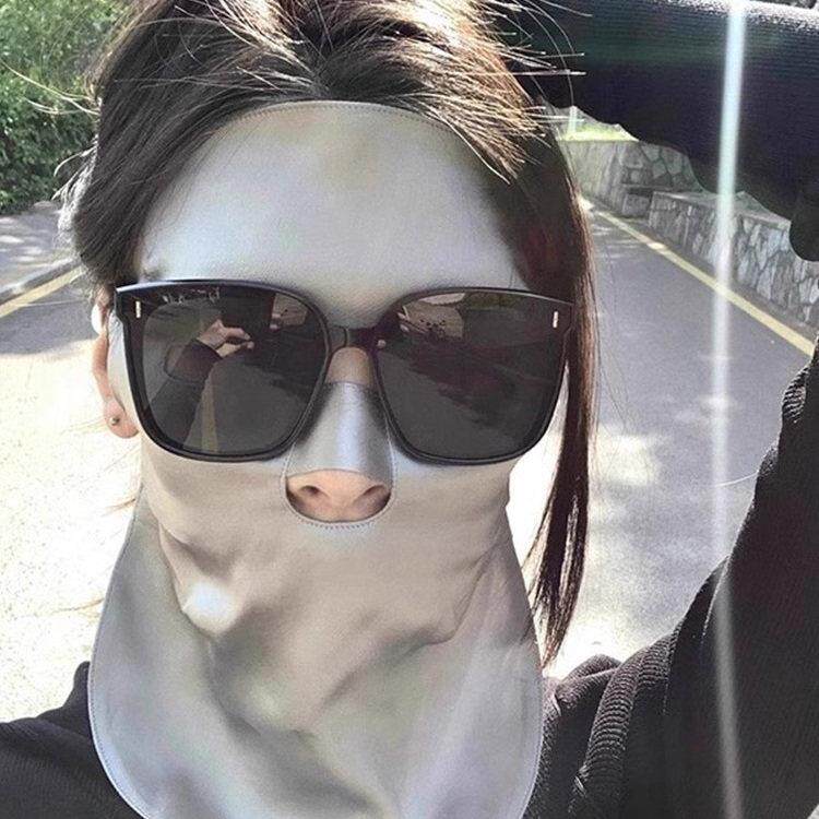 蚕丝防晒面罩女透气开车遮全脸基尼真丝面纱2025新款口罩