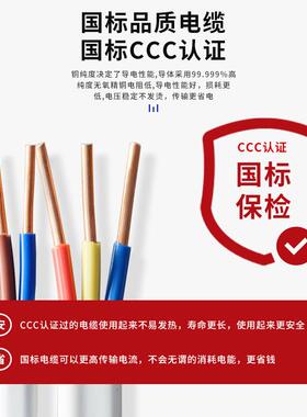 国标纯铜BVVB硬线2/3/4芯家用白色平行阻燃扁平护套线厂家货源