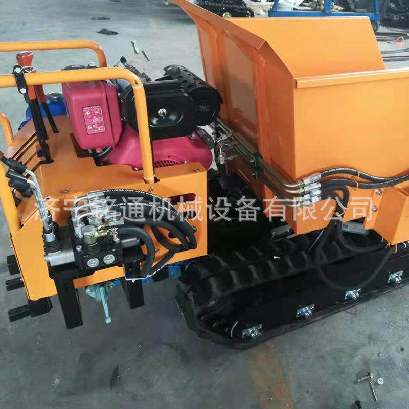 小型履带装载载货车出口款履带车迷你液压翻斗车带铲斗一车两用