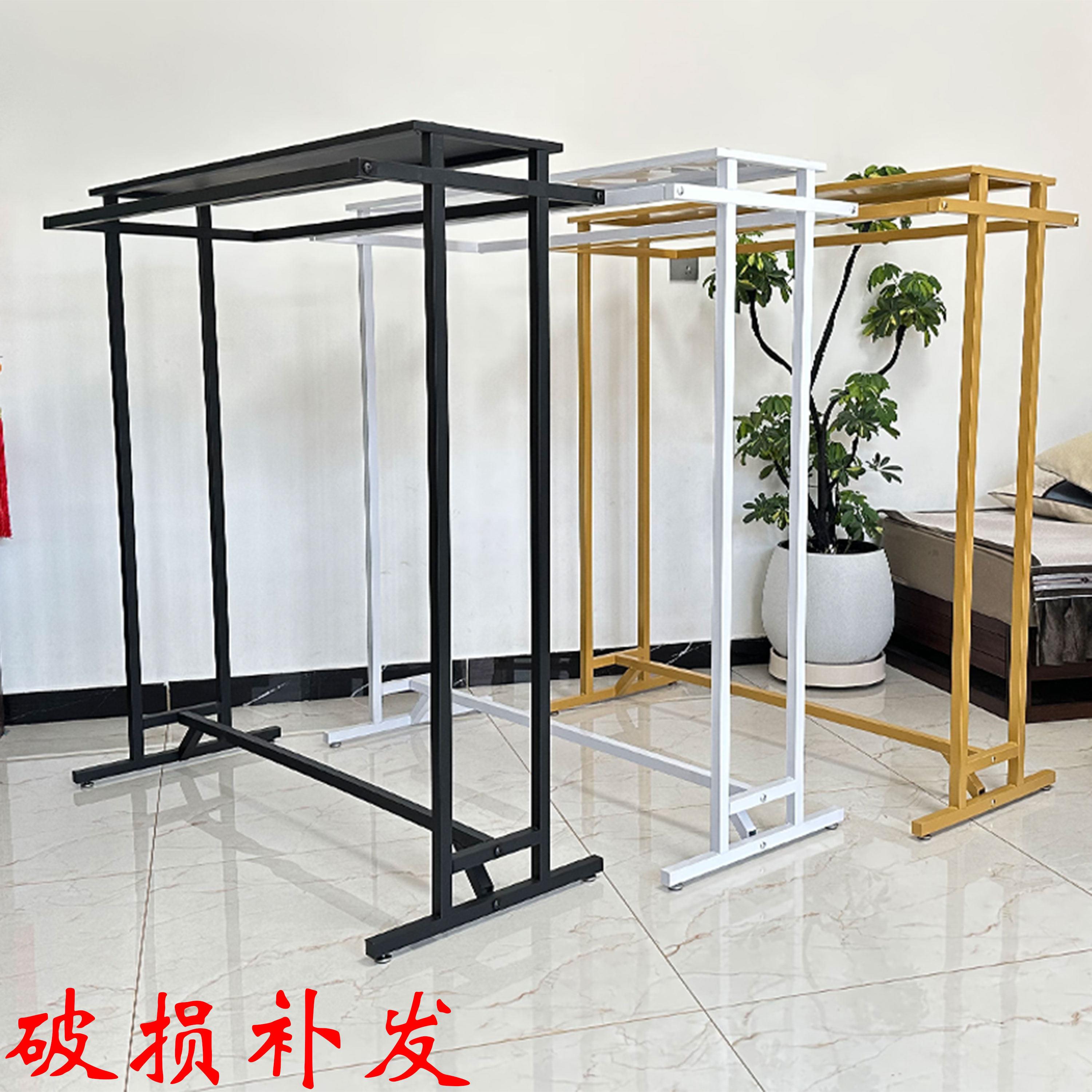 女装店货架双杠服装店展示架落地式架中岛架双排挂衣架童装陈列架