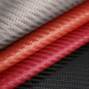 超纤皮革面料1.4厚斜编织纹仿碳纤维超纤人造革方向盘皮革拿样