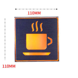 标志光蓝绿灯小方86圆形红白通道灯铝外贸指示exit盒明装拉丝疏散