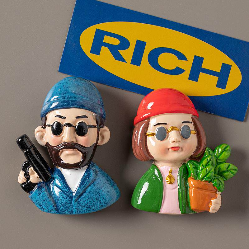 这个杀手不太冷冰箱贴卡通创意磁力贴树脂磁贴吸铁石3d立体磁性贴