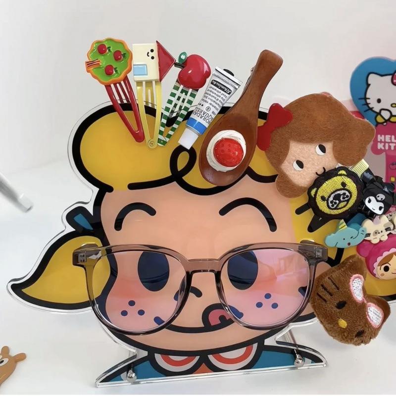 新爆款眼镜支架发夹收纳架亚克力可爱家用多功能展示桌面装饰摆件