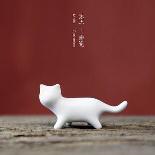 正品表白神器人节日夕可爱猫咪招财摆件情面七爱生日礼物景德镇桌