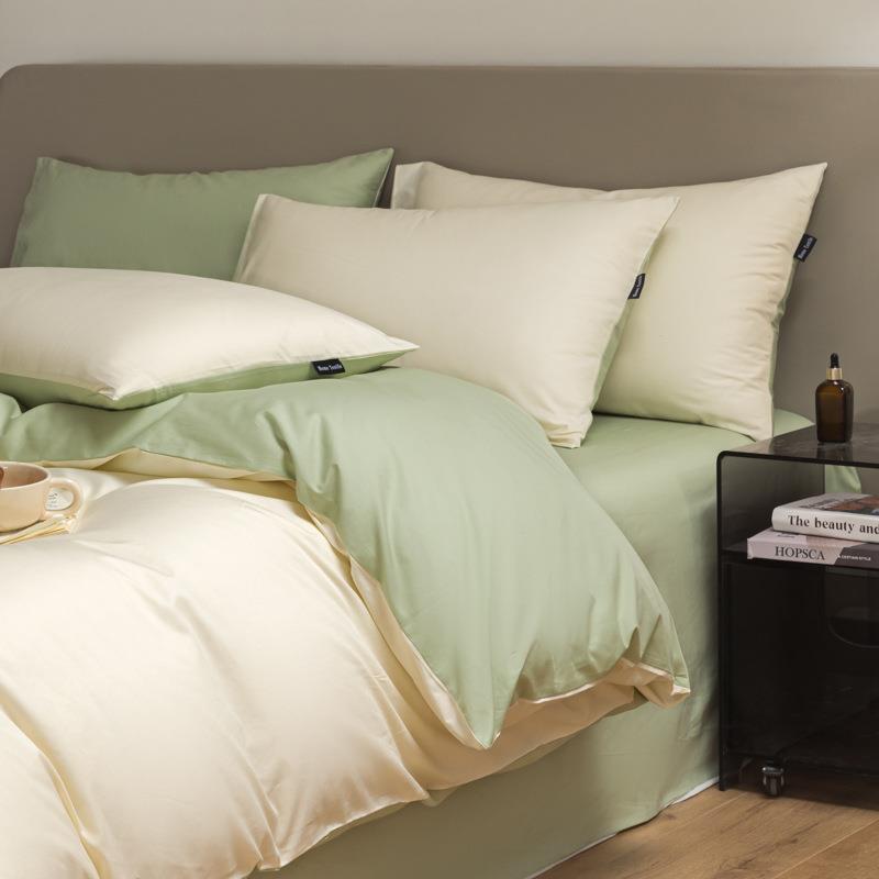 A冬类高端长绒棉全棉四件套纯单三棉床被套床笠件套轻奢秋WKE床品