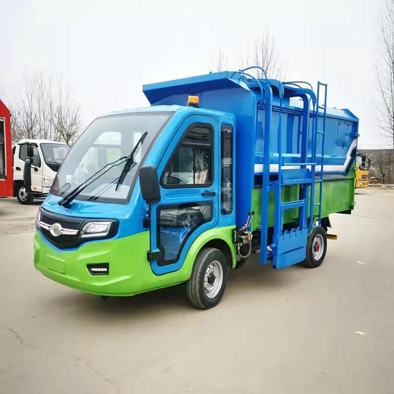 隆发三轮四轮挂桶垃圾车市政垃圾清运车小区环卫电动垃圾转运车