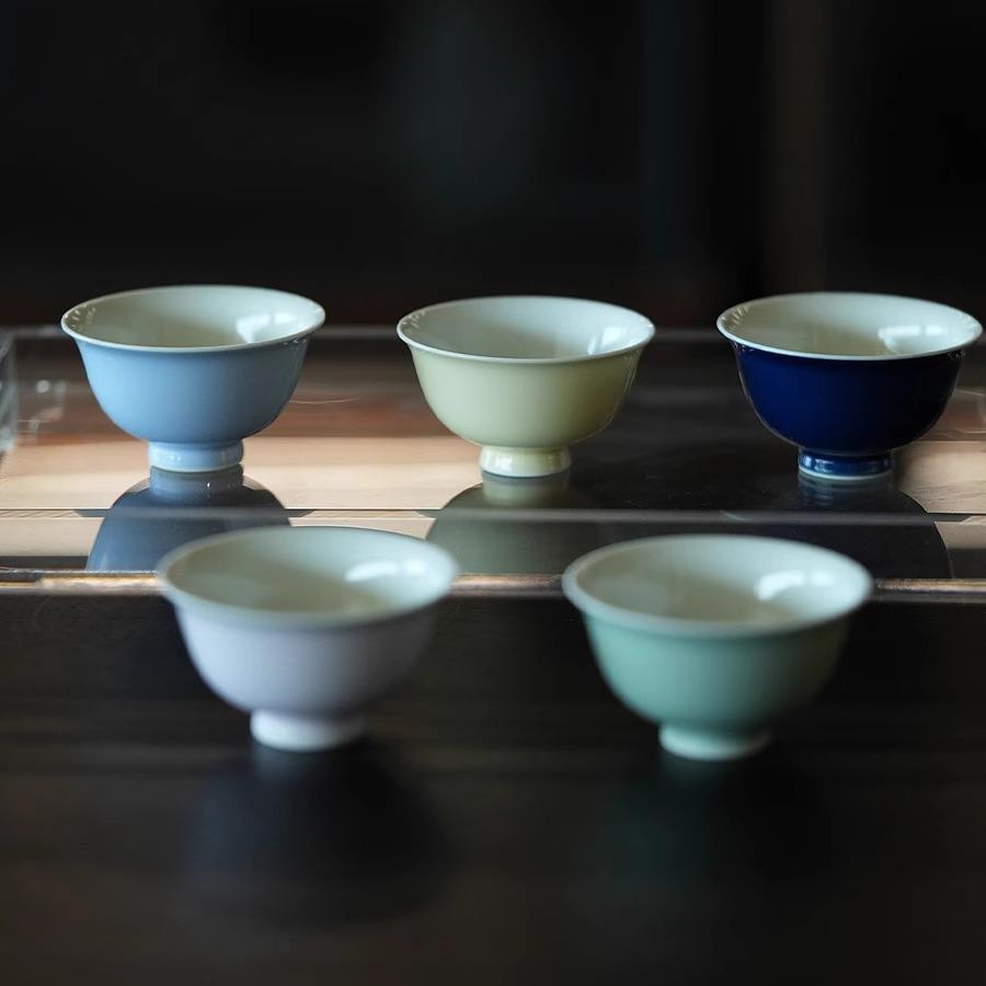 云见清玩 纯手工高温原矿单色釉茶杯