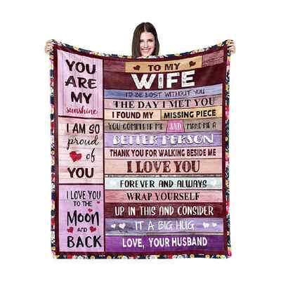 Heartfelt Hug Plush Throw Blanket Romantic Gift Special