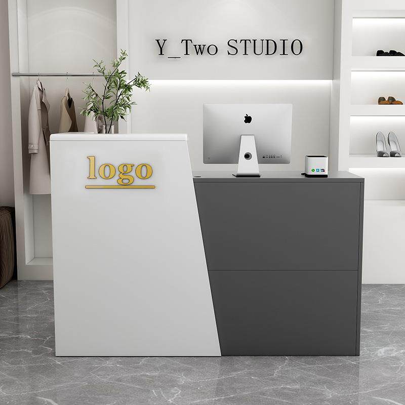 时尚网红潮店收银台店铺小型柜台服装店吧台理发店桌子前台接待台