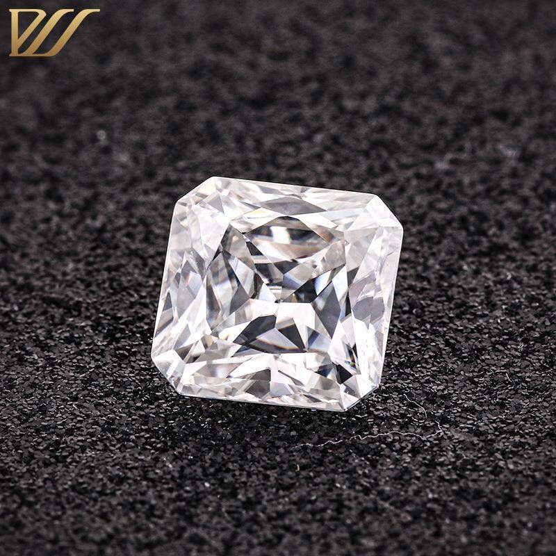 梧州宝石正方形雷迪恩切D超白色莫桑石裸石方形莫桑石裸钻