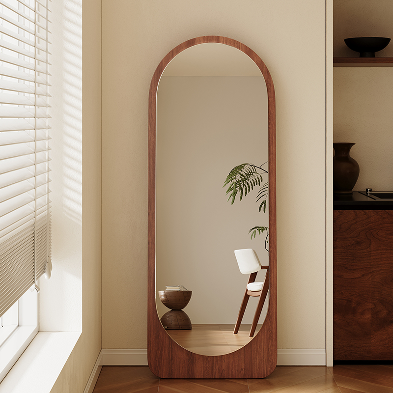 中古风穿衣镜全身镜壁挂式家用异形挂墙大镜子女生卧室靠墙试衣镜