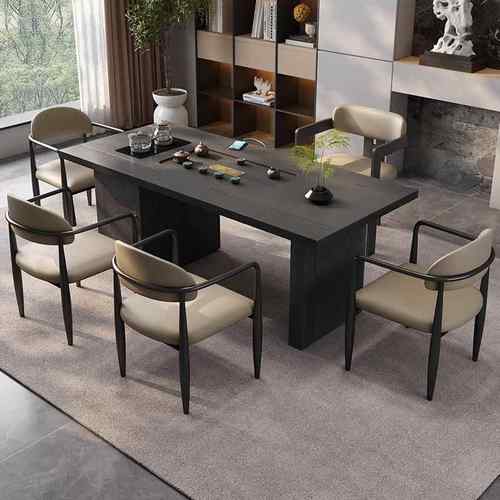 新中式高端实木茶桌椅组合家用客厅小户型新款烧水一体功夫茶桌椅