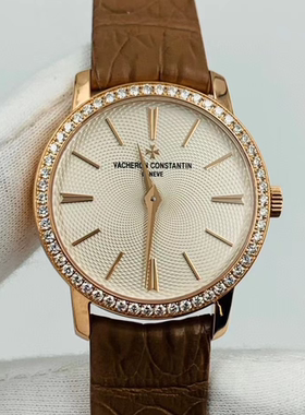 98新33mm江诗丹顿传袭18K粉红金81590/000R手动机械女表正品