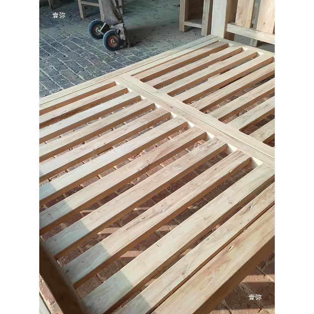 单老榆木全实木双人床卯榫主卧现代简床tj#fgloj约大原木料老式硬