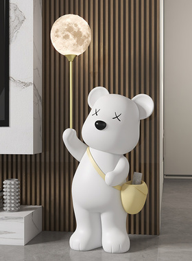 可爱北极熊客厅大型落地摆件电视柜门口迎宾装饰品暴力熊现代简约