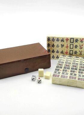 souvenir chinese mahjong game set english descrip wood case