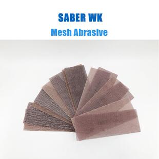 工厂直供70x198mm网格砂纸WK防堵塞网砂背绒自粘打磨汽车家具风电