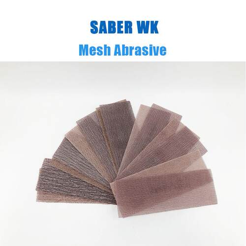 工厂直供70x198mm网格砂纸WK防堵塞网砂背绒自粘打磨汽车家具风电