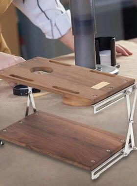 Camping Shelf Rack Kitchen Wooden Lightweight Stainless