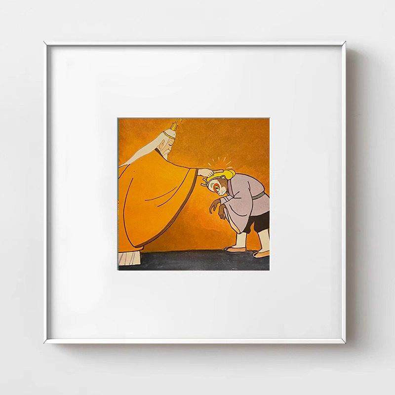 西游记海外版插画东方美学孙悟空装饰画客厅卧室墙壁挂画饭厅怀旧