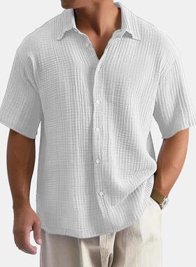 Men's collar short sleeved shirt men's minimum batch