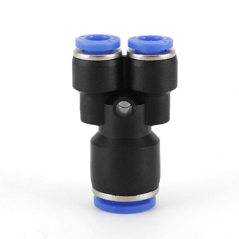 Y型快气管接PW速8-3596三边变径接头软管通三插变通塑头料气动接