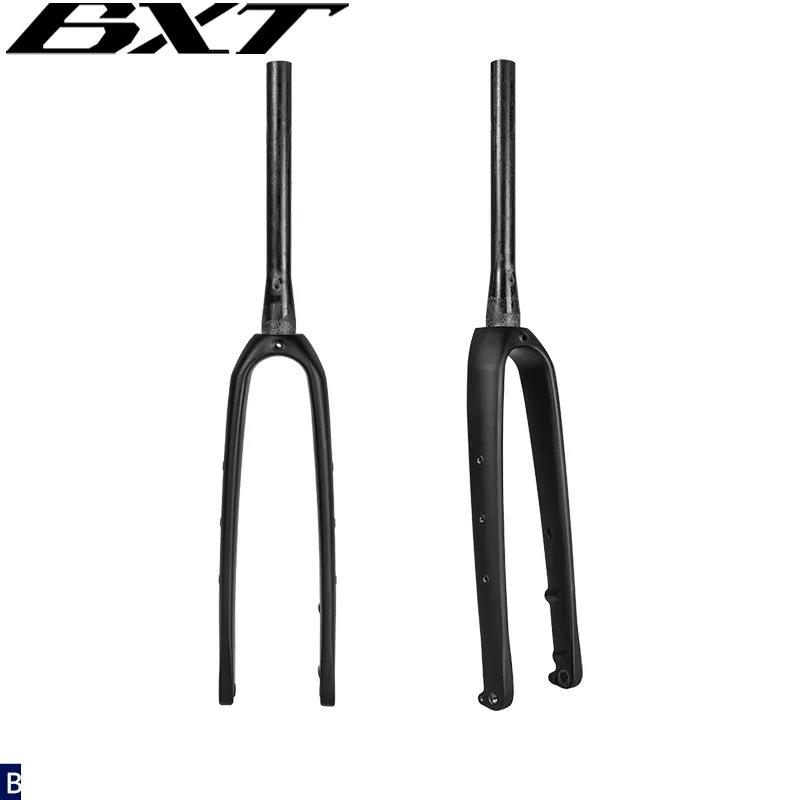 BXT碳纤维Gravel越野公管前叉700c桶轴碟刹自行车多功能前叉