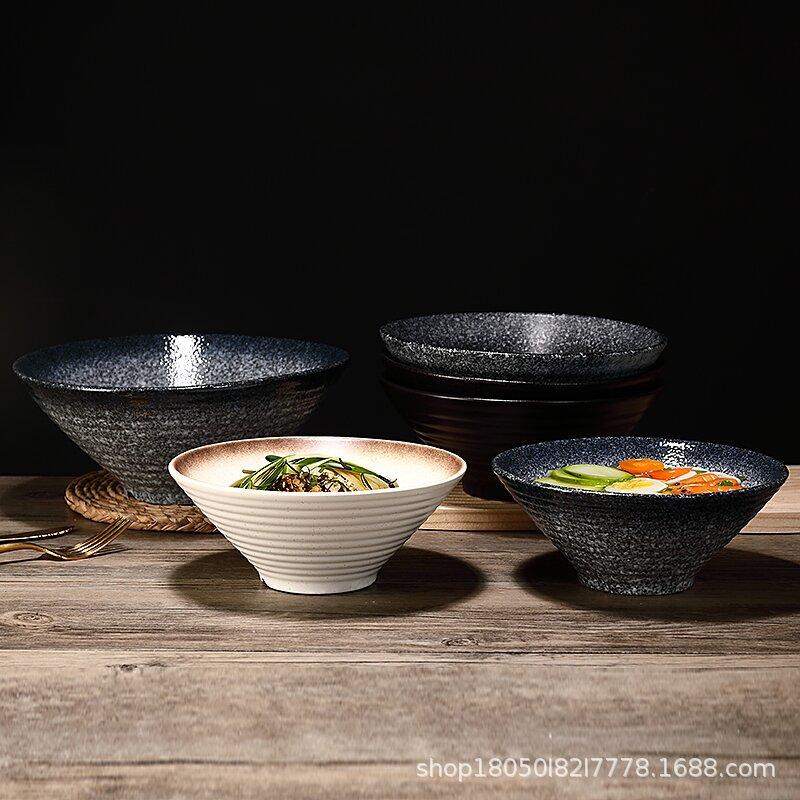 麻辣烫拉面复古饭碗斗笠大碗盘