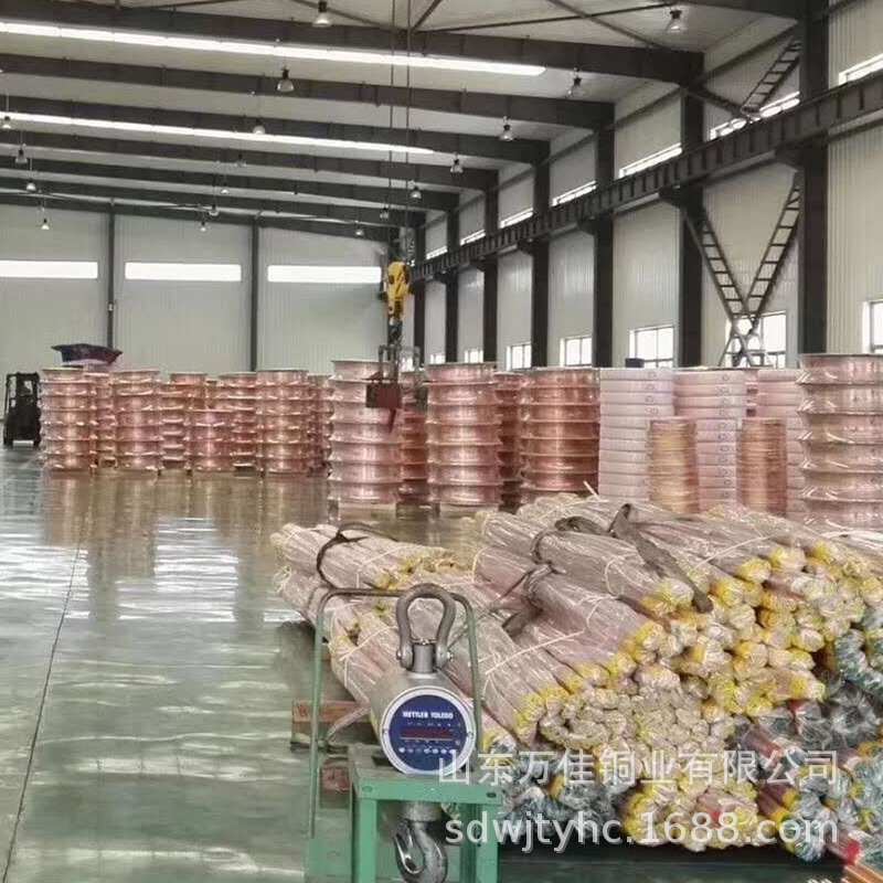 TP2空调铜管 紫铜管批发 制冷r410a包塑冷媒管 t2紫铜方管 矩形管