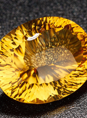 亏本捡漏价 31.1克拉大颗粒黄晶裸石戒面强火彩 支持私人定制