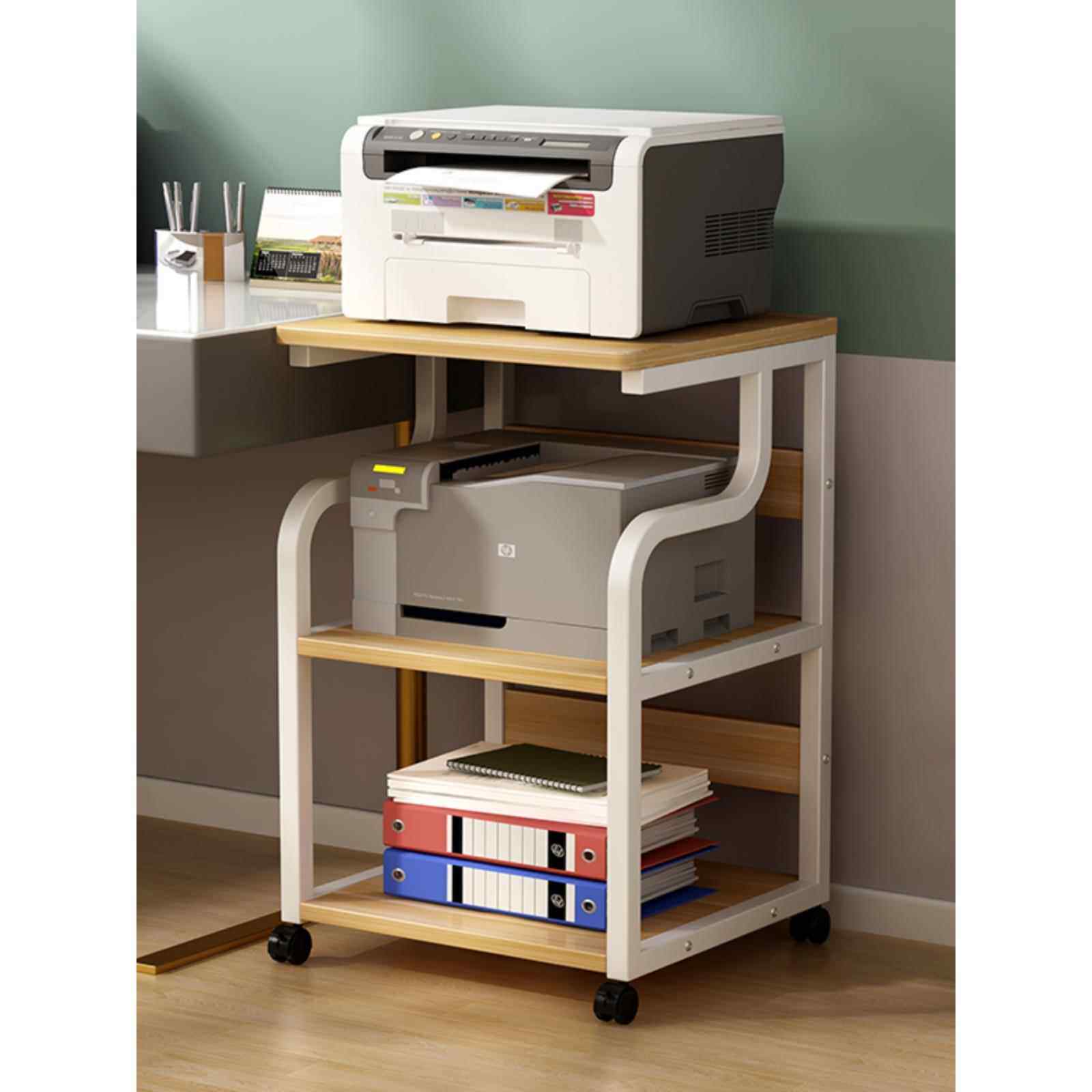 可移动打印机置物架架子落地收纳架放置架办公室桌边桌子柜子飘窗