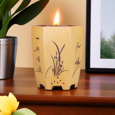紫砂花盆六方四方君子兰花盆景盆室内花卉盆栽陶瓷花盆