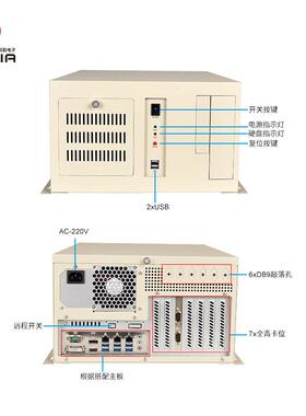 派勤4U工控主机Q170多网多串口可扩展壁挂安防监控工业一体机电脑