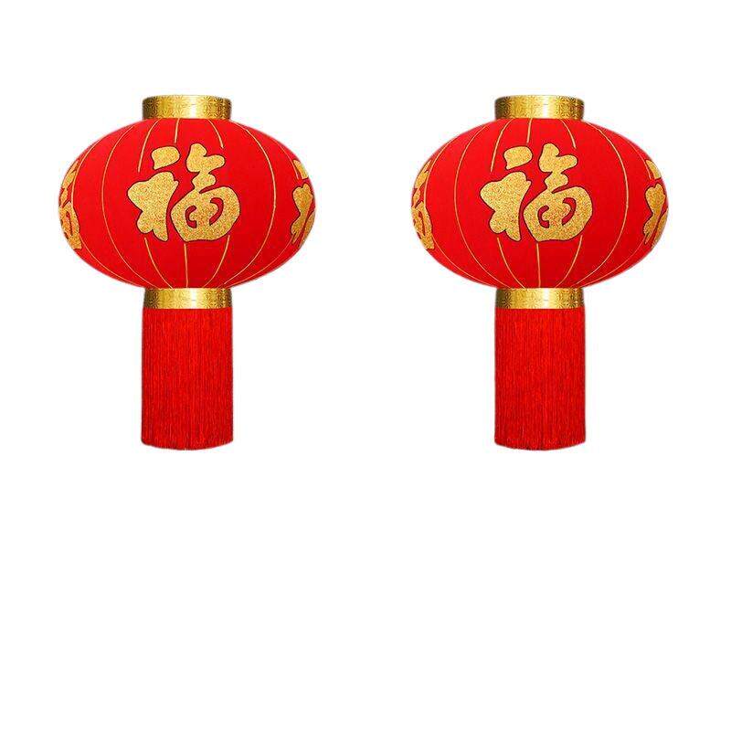 红灯笼2025新款太阳能新年春节过年户外阳台挂饰大门口一对装饰