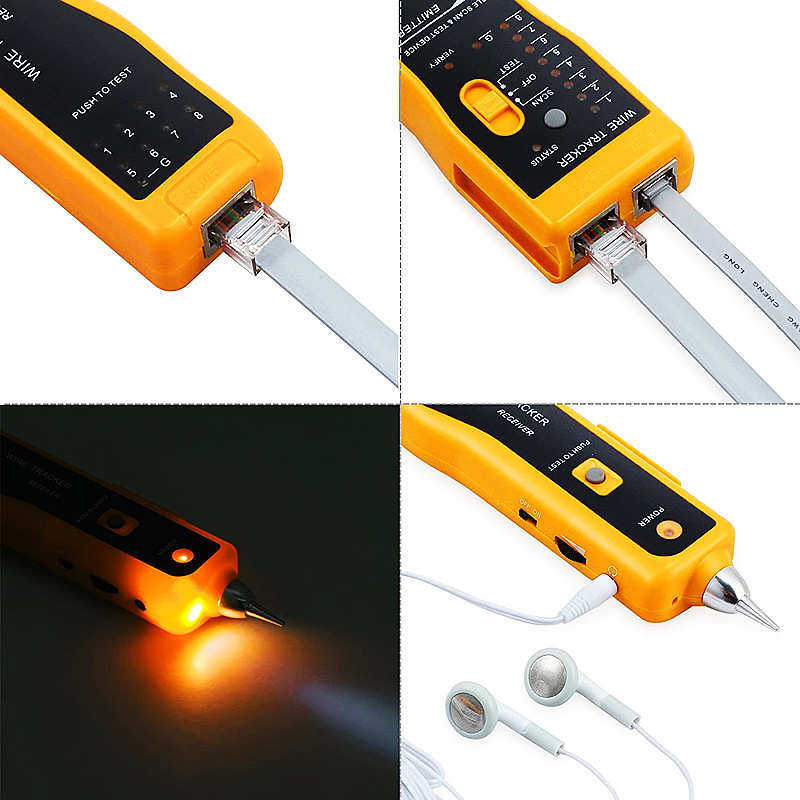 刀头套装寻仪网络线打水晶工具测试仪线钳子护套通孔工具直通套装