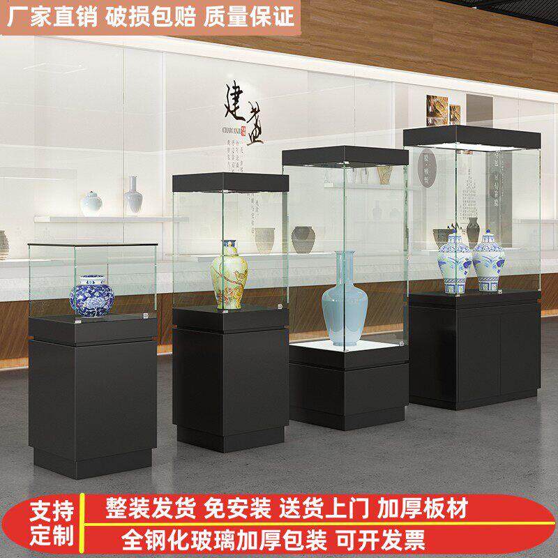 定制商场玻璃柜展示柜珠宝首饰柜台样品展览展示柜博物馆文物展台