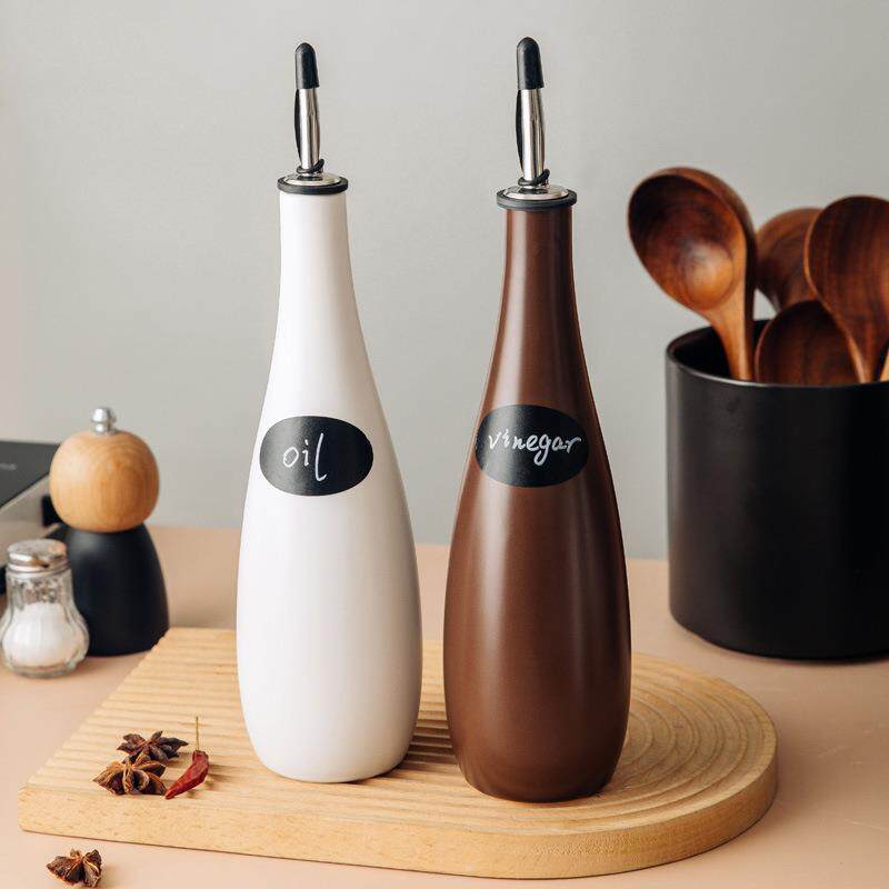 陶瓷油壶密封厨房调味瓶家用油醋瓶料酒壶创意油瓶酒瓶防漏调料瓶