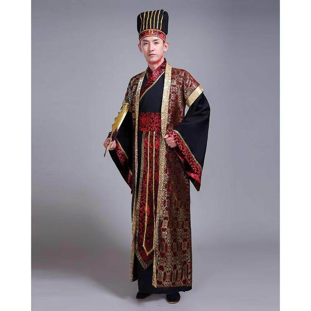 玄霄梦璃阁古装男汉服唐装春秋战国三国臣子官服汉朝大臣演出服装