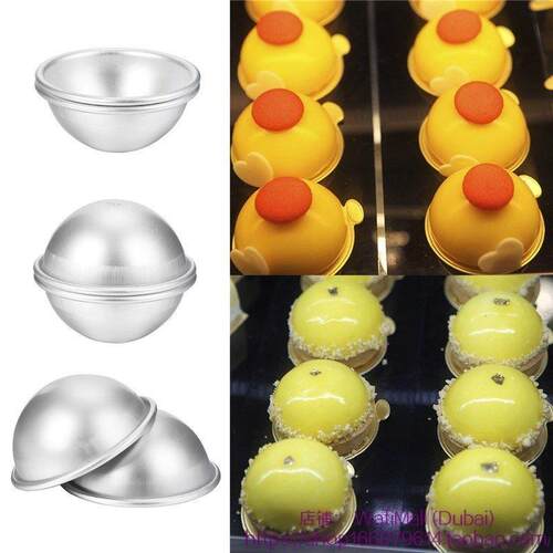 7cm Diameter Aluminum Sphere Bath Bomb Cake Pan molds Tin Ba