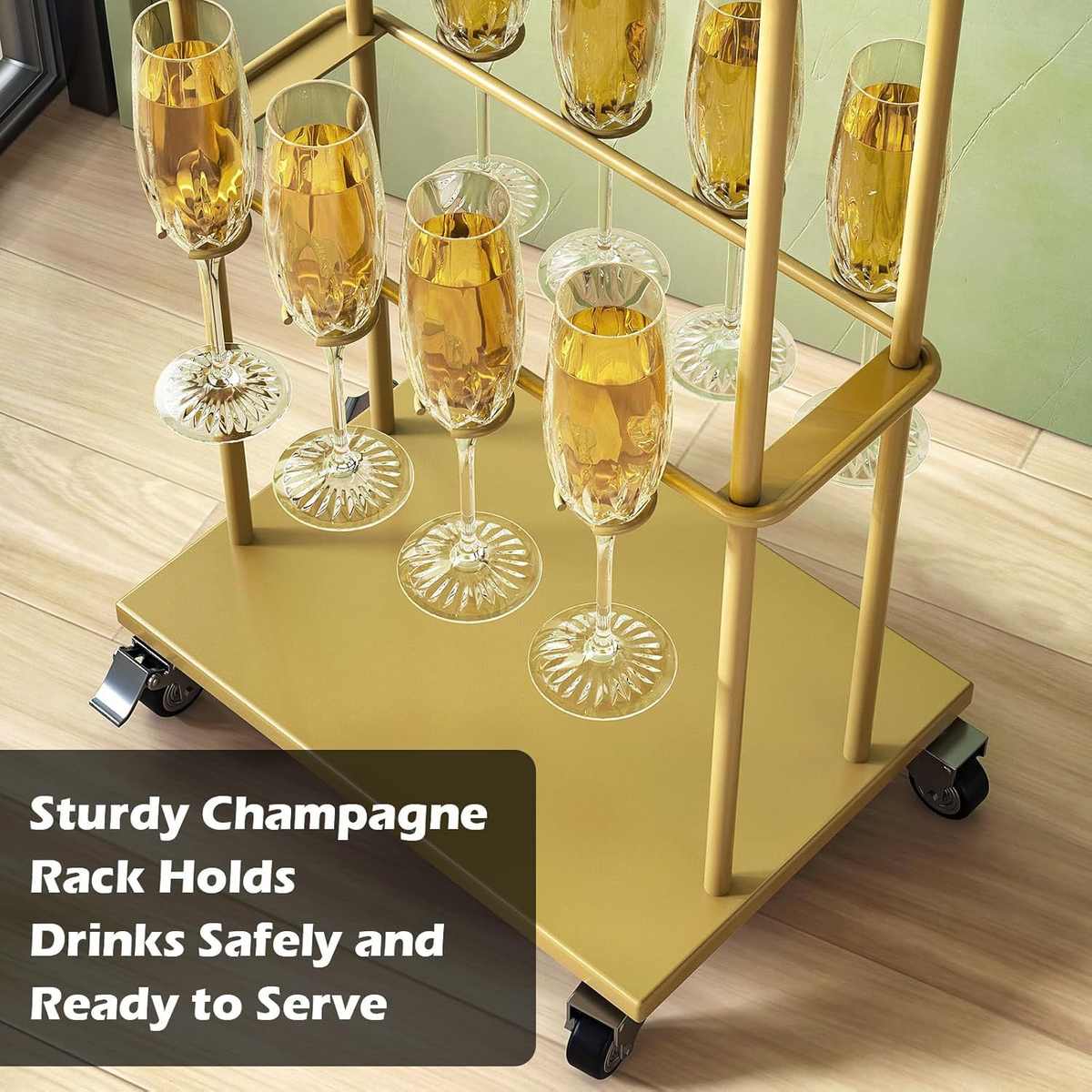 落地式金属酒杯高脚杯架香槟杯支架圣诞节派对香槟酒架展示架