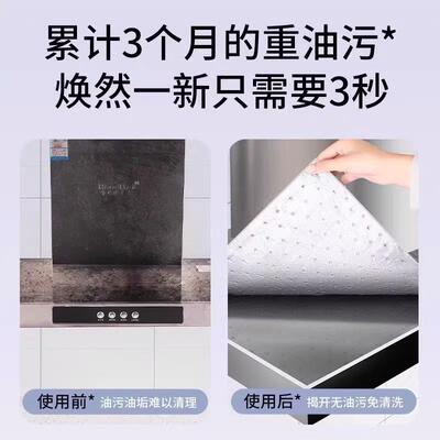 Top grease-proof pad for range hoods, no cutting required, u