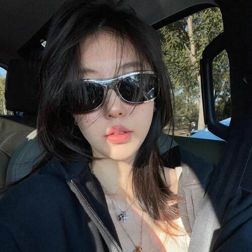欧美yk2骑行防风猫眼太阳眼镜女款潮2024新款太阳眼镜运动登山护