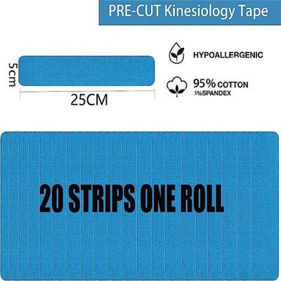 2 Rolls Kinesiology Tape Pro Athletic Sports (40 Precut Stri