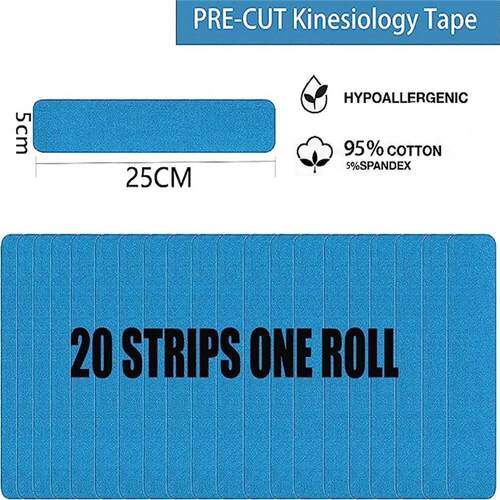 2 Rolls Kinesiology Tape Pro Athletic Sports (40 Precut Stri