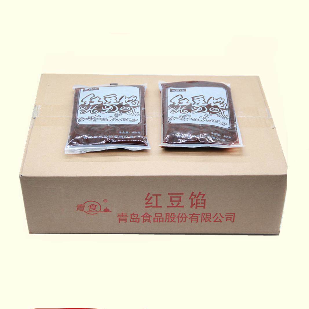 食尚青岛特产青食红豆馅红豆沙绿豆沙原料面 面包蒸包配料整箱包图片