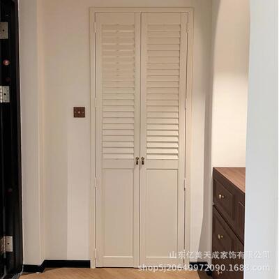 实木透百叶气窗帘shutters移门折叠叠NPA窗隔断壁橱折门门办公室